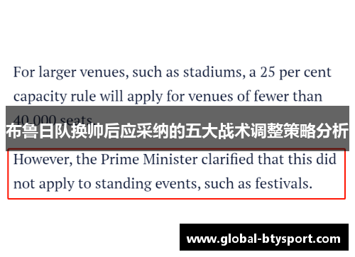 布鲁日队换帅后应采纳的五大战术调整策略分析