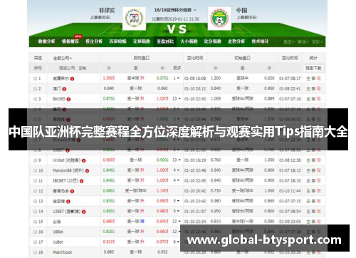 中国队亚洲杯完整赛程全方位深度解析与观赛实用Tips指南大全